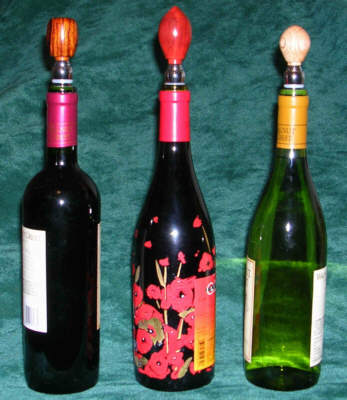 Wine bottles with stoppers